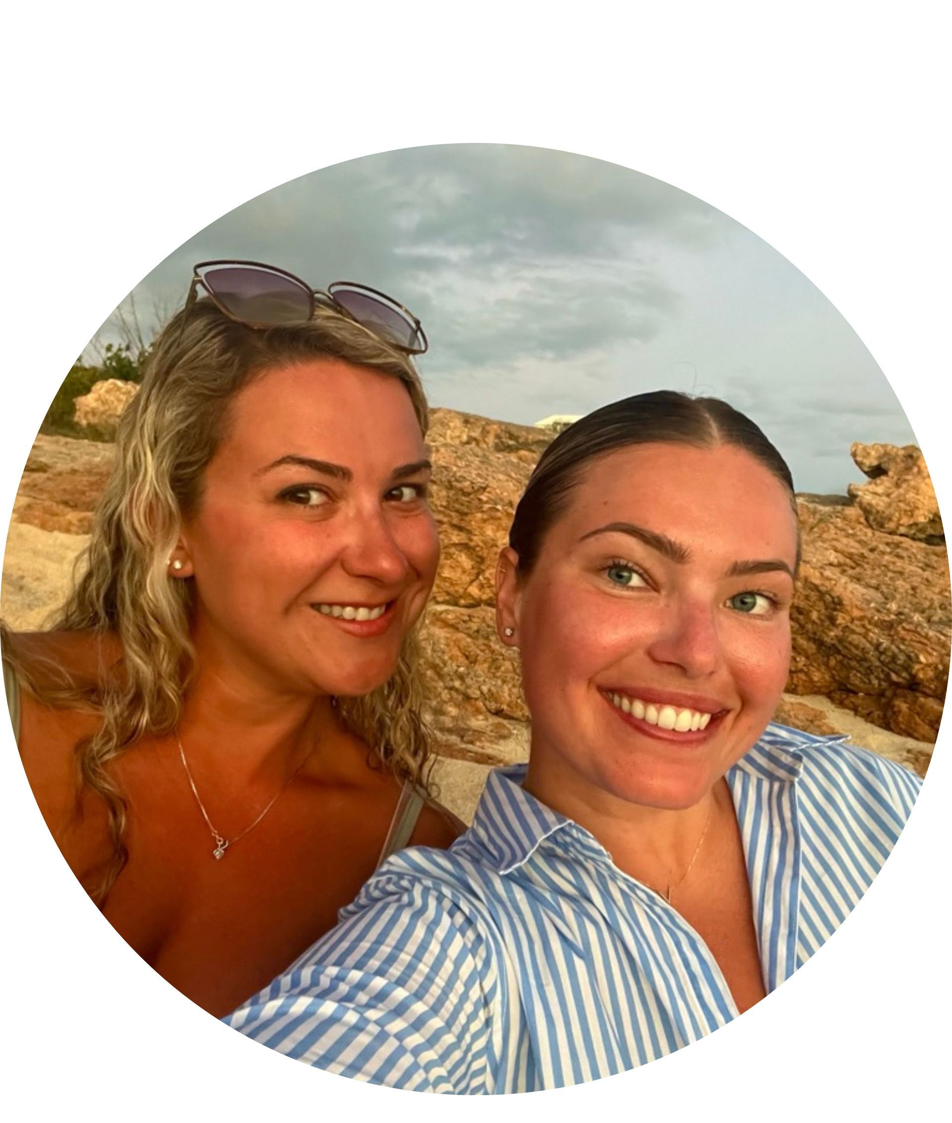 Yulia and Nicol, founders of SeaLaVie SXM, on the beach in Sint Maarten